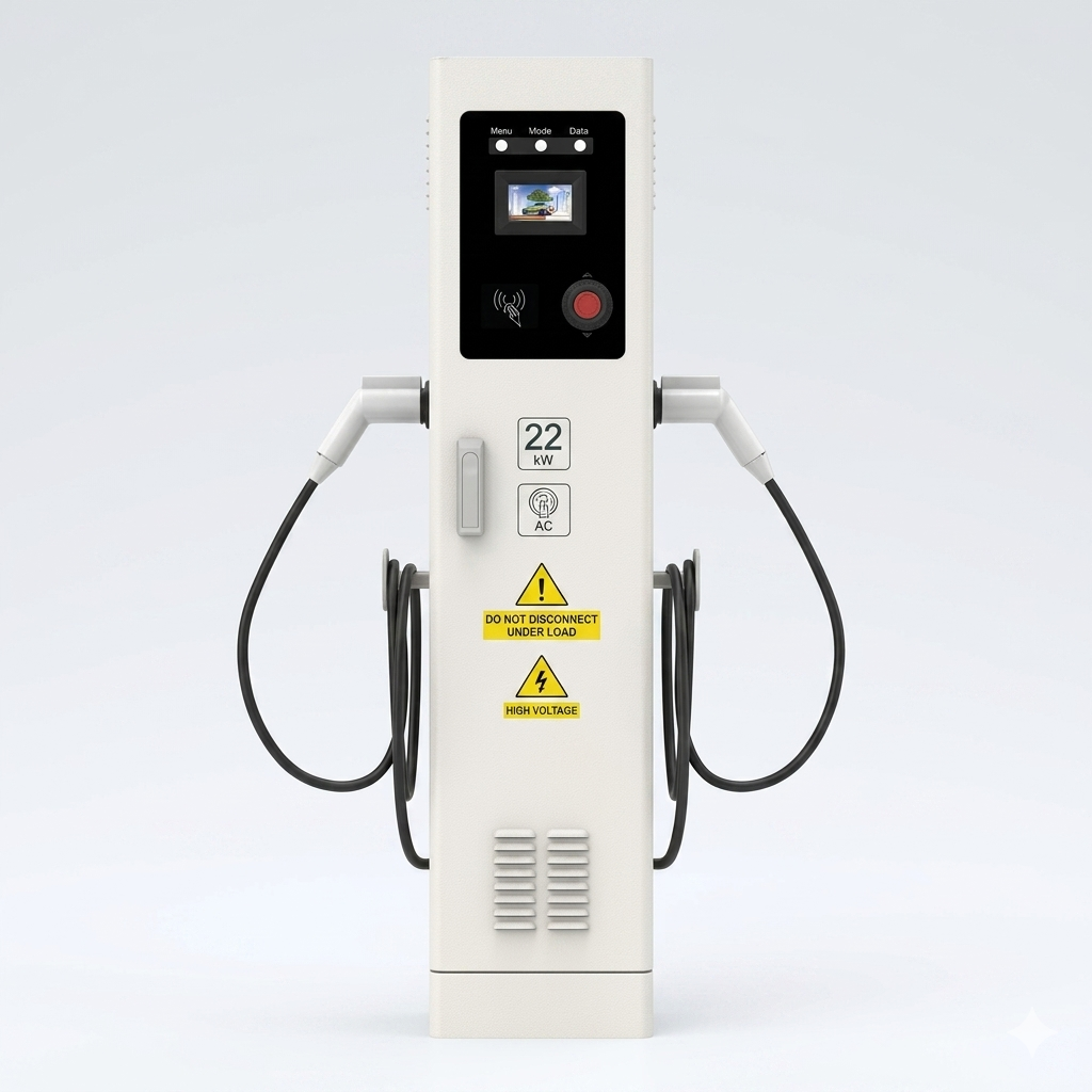 44kW Dual-Outlet AC EV Charger – Floor Standing