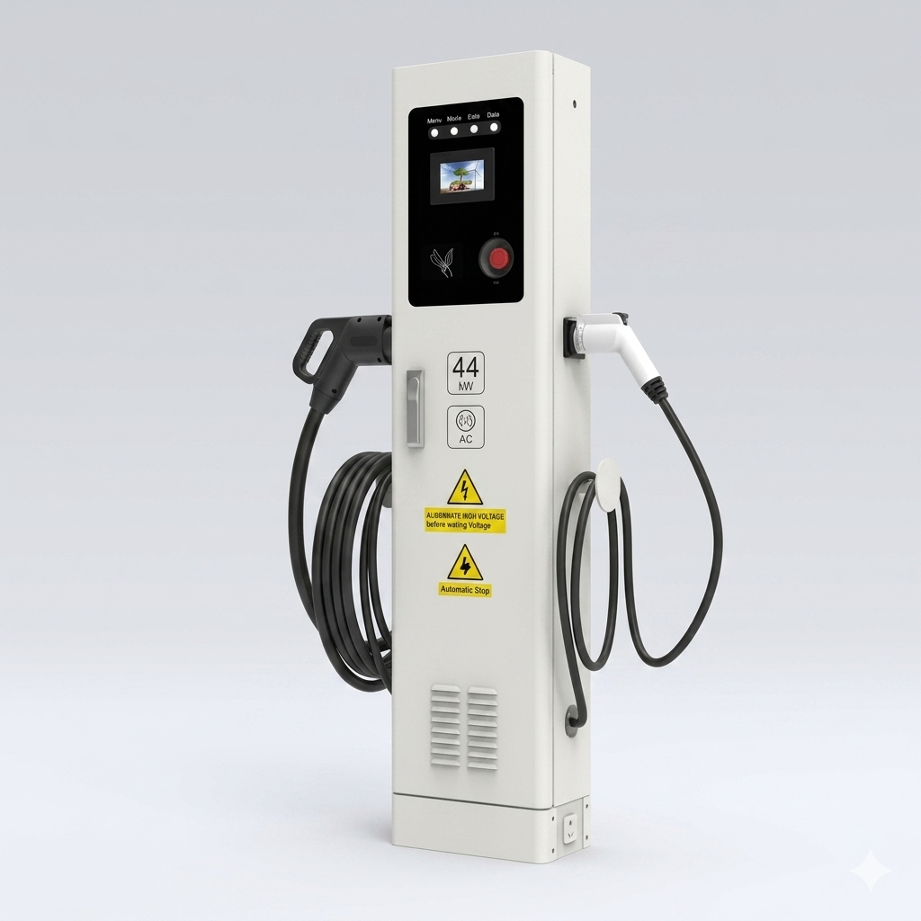 44kW Dual-Outlet AC EV Charger – Floor Standing - Image 2